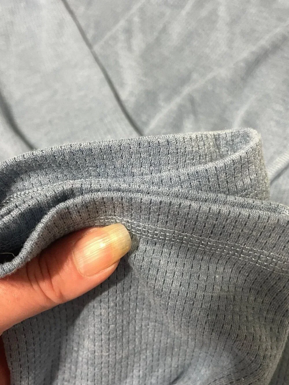 Mens Sz XL J. Crew Blue Heather Performance 1/4 Quarter Zip Long Sleeve Pullover